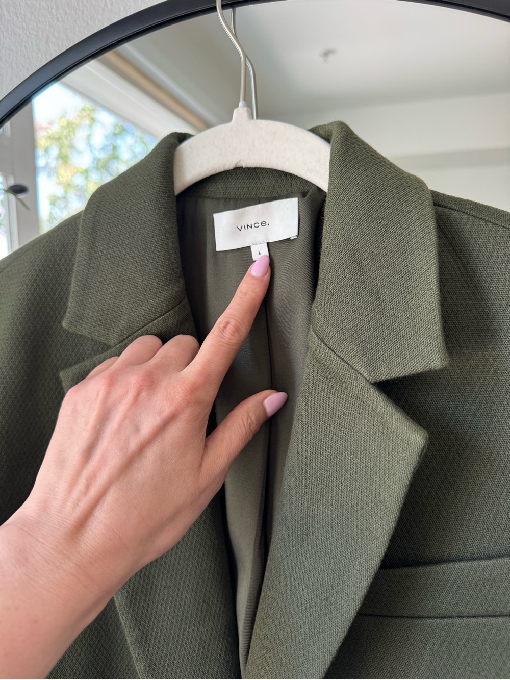 Vince Tuscan Olive Textured Single-Button Blazer 6 - Picture 3 of 10